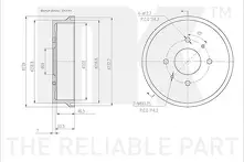 Задний тормозной барабан NK 253016