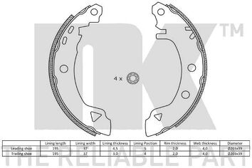 NK 2710487 <span>тормозные колодки задние</span>