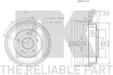 Задний тормозной барабан NK 252606