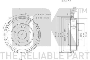 NK 252606 <span>задний тормозной барабан</span>