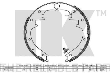 NK 2793639 <span>тормозные колодки задние</span>