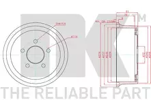 Задний тормозной барабан NK 259305