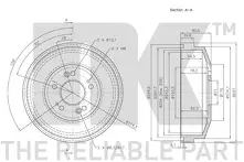 Задний тормозной барабан NK 253503