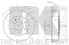 Задний тормозной барабан NK 253214