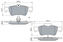 Задние тормозные колодки Bosch  0 986 424 699