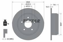Тормозной диск Textar 92113700 для Jeep Grand Cherokee 2 пок.