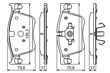 Bosch 0 986 494 696 <span>тормозные колодки передние</span>