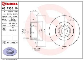 Brembo Prime Line 08.A336.11 <span>тормозной диск полный</span>