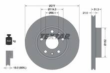 Тормозной диск Textar 92115703 для Land Rover Freelander 1 пок. / рестайлинг