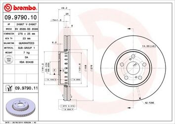 Brembo Prime Line 09.9790.11 <span>тормозной диск вентилируемый</span>