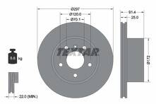 Тормозной диск Textar 92129700 для Land Rover Discovery 2 пок.