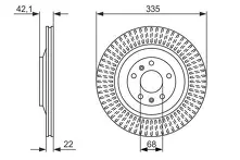 Тормозной диск Bosch 0 986 479 591 для Audi A8 D3
