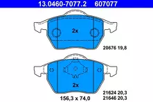 Передние тормозные колодки ATE  13.0460-7077.2