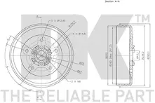 Задний тормозной барабан NK 253507