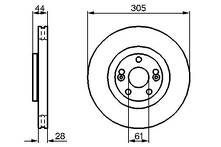 Тормозной диск Bosch 0 986 479 109 для Renault Espace 3 пок.