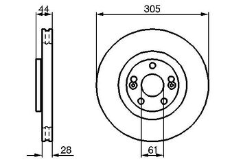 Bosch 0 986 479 109 <span>тормозной диск вентилируемый</span>