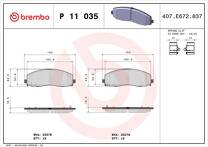 Передние тормозные колодки Brembo P 11 035 для Chrysler Pacifica 2 пок.