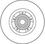 Тормозной диск TRW  DF6044BS