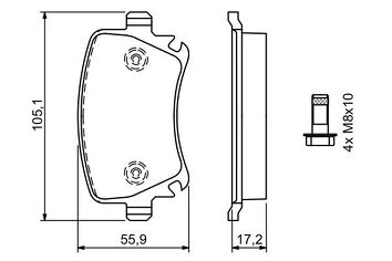 Bosch 0 986 494 062 <span>тормозные колодки задние</span>