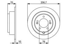 Тормозной диск Bosch 0 986 479 V53 для Kia Opirus 1 пок.