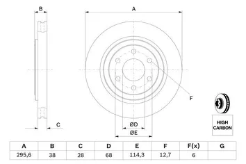 Bosch 0 986 479 356 <span>тормозной диск вентилируемый</span>