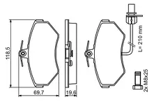 Передние тормозные колодки Bosch  0 986 494 042