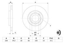 Тормозной диск Bosch 0 986 478 621 для Volkswagen Lupo 1 пок.