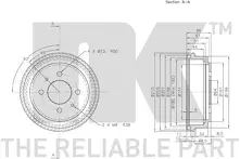 Задний тормозной барабан NK 253007