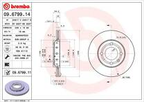 Тормозной диск Brembo Prime Line 09.6799.11 для Volkswagen Lupo 1 пок.