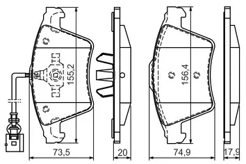Bosch 0 986 494 164 <span>тормозные колодки передние</span>