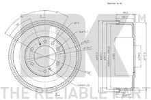 Задний тормозной барабан NK 262204