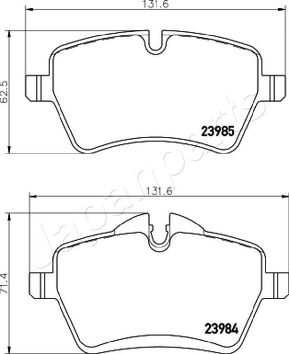 Japanparts PA-0136AF <span>тормозные колодки передние</span>