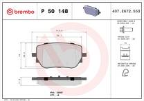 Задние тормозные колодки Brembo  P 50 148