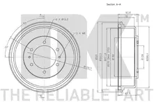 Задний тормозной барабан NK 253012