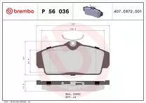 Передние тормозные колодки Brembo  P 56 036