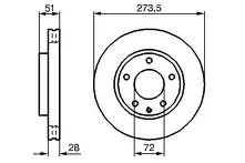 Тормозной диск Bosch 0 986 479 016 для Mazda MPV 2 пок. / рестайлинг