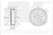 Задний тормозной барабан NK 252323