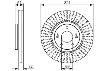 Bosch 0 986 479 692 <span>тормозной диск вентилируемый</span>