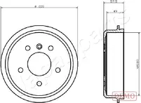 Задний тормозной барабан Japanparts TA-0500C