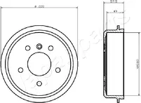 Задний тормозной барабан Japanparts TA-0500