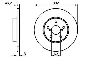 Bosch 0 986 478 490 <span>тормозной диск вентилируемый</span>