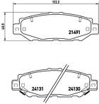 Задние тормозные колодки Brembo P 83 038 для Toyota Supra 4 пок. / A80