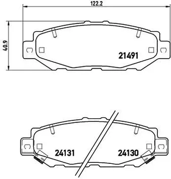 Brembo P 83 038 <span>тормозные колодки задние</span>