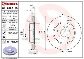 Brembo Prime Line 09.7823.11 <span>тормозной диск вентилируемый</span>