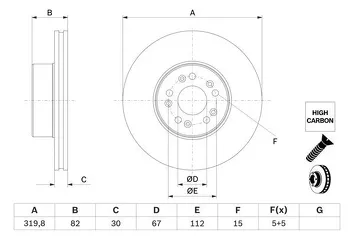 Bosch 0 986 478 527 <span>тормозной диск вентилируемый</span>