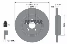 Тормозной диск Textar 92103303 для Mercedes-Benz M-Class W163