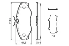 Передние тормозные колодки Bosch  0 986 424 531