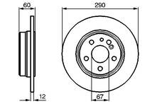 Тормозной диск Bosch 0 986 478 607 для Mercedes-Benz S-Class W140 / рестайлинг