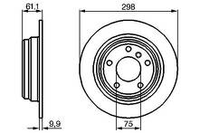 Тормозной диск Bosch 0 986 478 425 для BMW 5 серии E39 / седан / рестайлинг