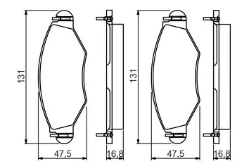 Bosch 0 986 495 244 <span>тормозные колодки передние</span>